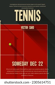 Tennis vector template flyer with copy space