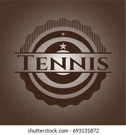 Tennis vintage wood emblem