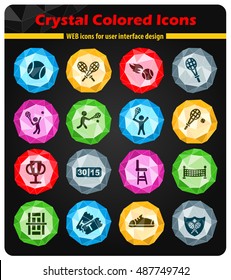tennis web icons for user interface design