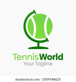 Tennis World Logo Design Template. Good for Business, Agency, Community and Organization