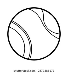 tennis-ball of a line art vector