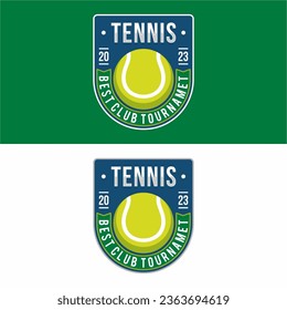 Tennisball sport logo design vector illustration