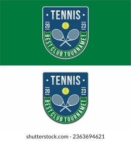 Tennisball sport logo design vector illustration