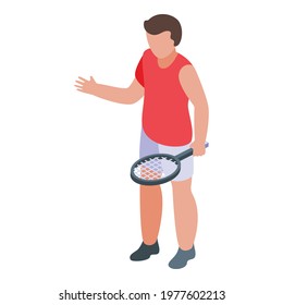 Tennisman icon. Isometric of Tennisman vector icon for web design isolated on white background