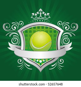 tennis,shield,crown,abstract background