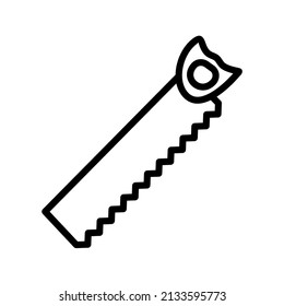 Tennon Saw Line Icon Black Design
