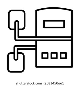 TENS Machine Vector Line Icon Design