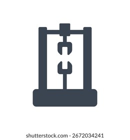 Tensile Tester Icon Isolated On White Background 
