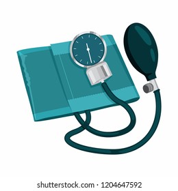 Tensiometer Vector Illustration. Equipment For Measuring Blood Pressure