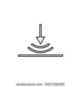 Tension Icon. Rigidity, Traction. Pressure Symbol - Vector.