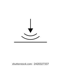 Tension Icon. Rigidity, Traction. Pressure Symbol - Vector.