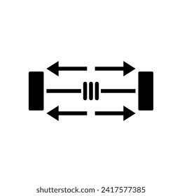Tension Icon. Rigidity, Traction Symbol - Vector.