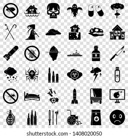 Tension icons set. Simple style of 36 tension vector icons for web for any design