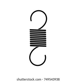 Tension metal spring icon. Vector.