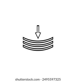Diseño de logotipo de Ilustración vectorial de icono de rigidez de tensión