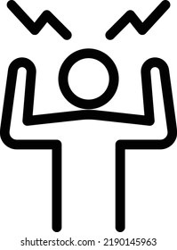 tension Vector illustration on a transparent background.Premium quality symbols.Thin line vector  icon for concept and graphic design.