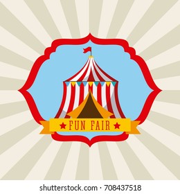 tent amusement fun fair theme park poster