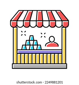 tent amusement park color icon vector. tent amusement park sign. isolated symbol illustration