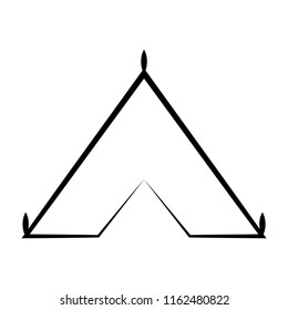 tent with arrow style icon