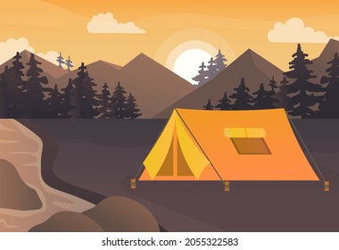 Fondo de carpas en un hermoso paisaje.