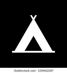 Tent and background as icon