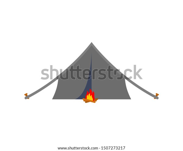 Tent Bonfire Isolated Cartoon Vector Illustration Stock Vector (Royalty ...