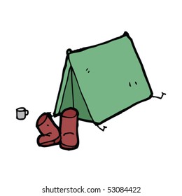 caricatura de tienda y botas