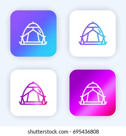 Tent bright purple and blue gradient app icon