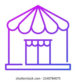 ilustración vectorial de la construcción de carpas aislada en fondo blanco. Concepto de negocios de arquitectura.