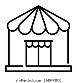 tent building vector illustration isolated on white background. Architecture business concept.