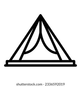 Tent bungalow icon outline vector. Island house. Sea villa