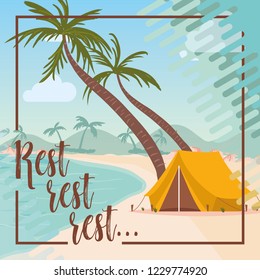 tent by the sea