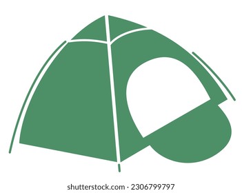 Tent with camp in the adventure time