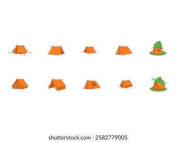 Tent Camp Design Element Set