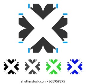 Tent Camp flat vector pictogram. Colored tent camp gray, black, blue, green pictogram variants. Flat icon style for web design.