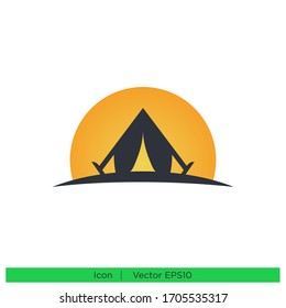 tent camp icon design element vector eps 10