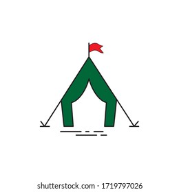 Tent camp icon design isolated on white background