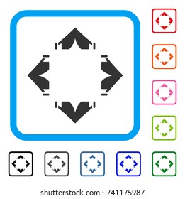 Tent Camp icon. Flat grey pictogram symbol in a light blue rounded rectangle. Black, gray, green, blue, red, orange color additional versions of Tent Camp vector. Designed for web and application UI.