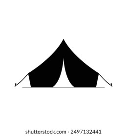 tent camp icon logo design silhouette vector template