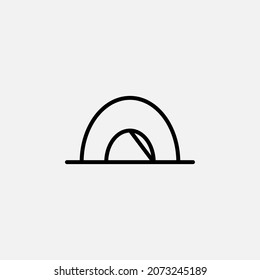 Tent, camp line icon design concept