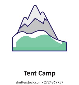 Ícone Vetor de Tent Camp que pode facilmente modificar ou editar

