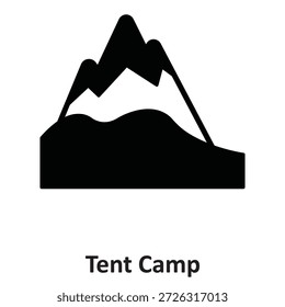 Ícone Vetor de Tent Camp que pode facilmente modificar ou editar

