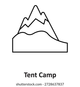 Icono del Vector del campamento de la tienda que puede modificar o editar fácilmente

