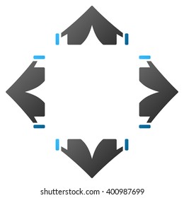 Tent Camp vector toolbar icon for software design. Style is a gradient icon symbol on a white background.