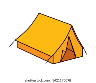 tent camping accessory isolated icon