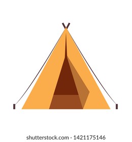 tent camping accessory isolated icon