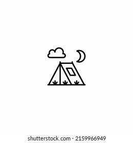 tent, camping area, shelter, adventure flat icon design and symbol