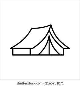 tent, camping area, shelter, adventure flat icon design and symbol on white background