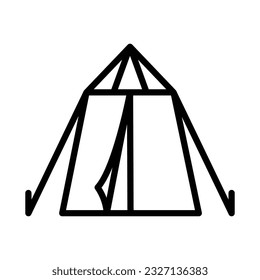 tent, camping area, shelter, adventure flat icon design and symbol