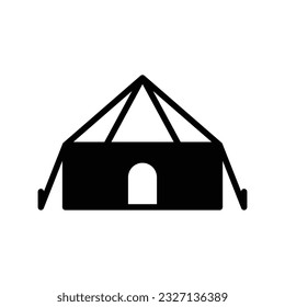 tent, camping area, shelter, adventure flat icon design and symbol